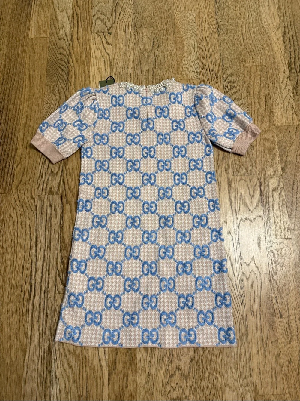 Gucci Pink and Blue GG Mini Dress - Picture 3 of 4